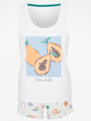Papaya Feeling Fruity Vest Short Pyjamas Sale & Offers at ASDA