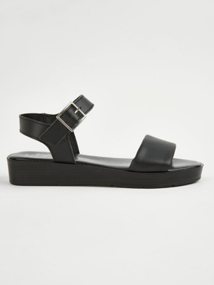 Black Buckled Sandals Women at ASDA