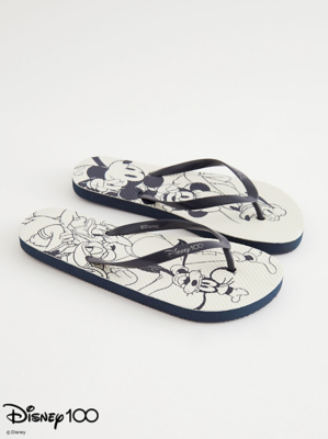 Disney 100 Mickey & Friends Flip Flops Women at ASDA