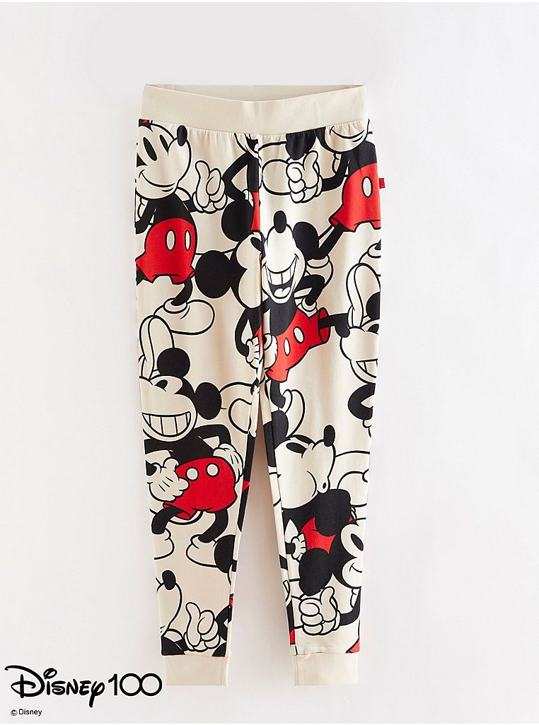 Disney Mickey Mouse Character Print Joggers, Men