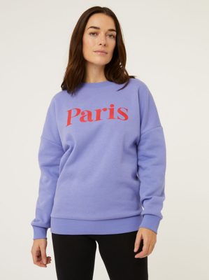 Blue Paris Sweatshirt Women at ASDA