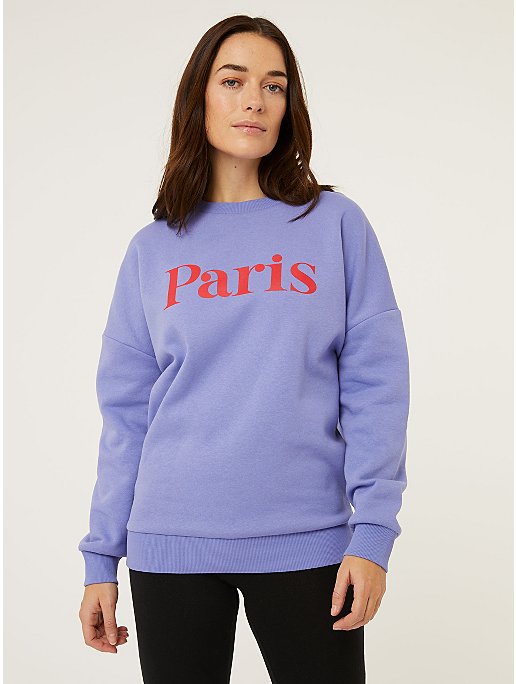 Blue Paris Sweatshirt | Women | George at ASDA