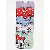 Disney Minnie Mouse Character Print Bib 5 Pack | Baby | George at ASDA