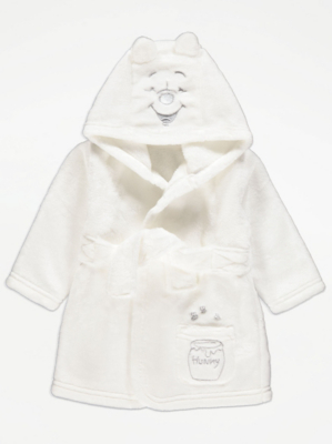 Disney Winnie The Pooh White Dressing Gown Baby at ASDA