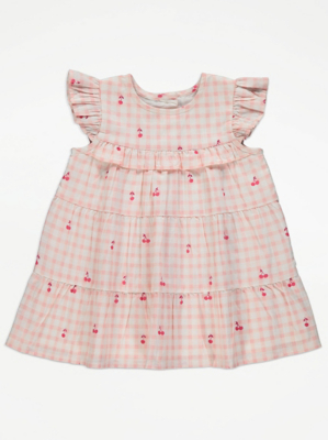 asda pink gingham dress