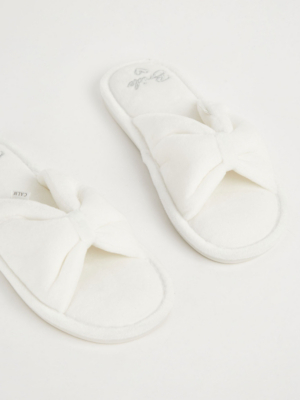White Team Bride Slider Slippers Sale Offers George at ASDA