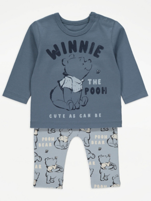 Disney Winnie The Pooh Blue Top and Leggings Outfit Baby at ASDA