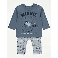 Disney Winnie The Pooh Blue Top and Leggings Outfit | Baby | George at ASDA