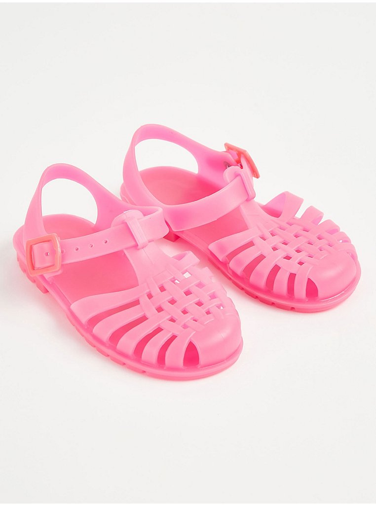 Bright Pink Jelly Sandals Kids