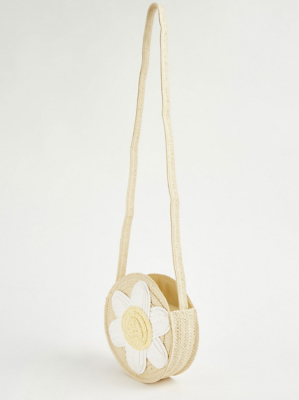 Daisy Straw Cross Body Bag Kids at ASDA