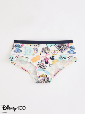Disney 100 Character Print Short Knickers Women at ASDA