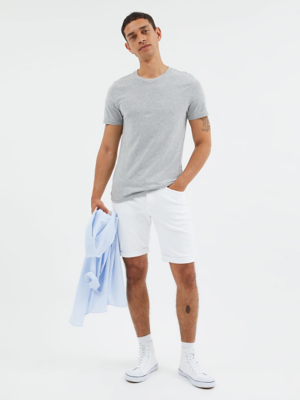 White Denim Shorts Men at ASDA