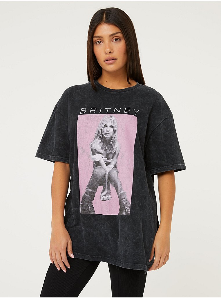 G21 Charcoal Britney Spears T-Shirt | Women | George at ASDA
