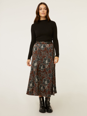 brown-floral-print-midi-skirt-women-george-at-asda