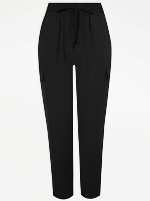 Black Woven Cargo Trousers | Women | George at ASDA
