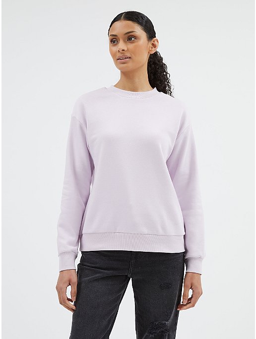 Lilac Basic Crew Neck Sweatshirt | Women | George at ASDA