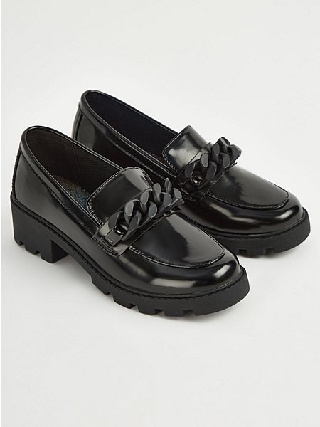 Black Wide Fit Unicorn Light Up School Shoes | School | George at ASDA