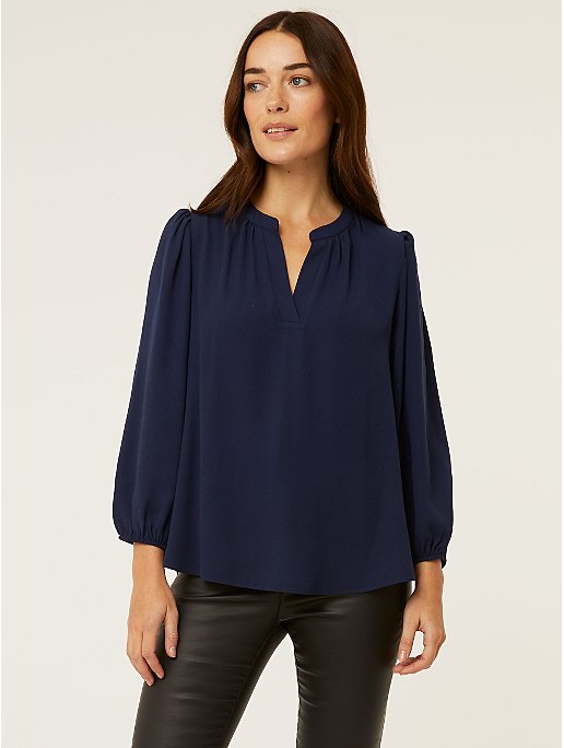 Navy Popover Blouse | Women | George at ASDA
