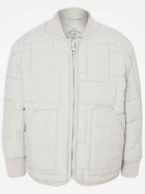 Grey Quilted Bomber Jacket Sale & Offers at ASDA