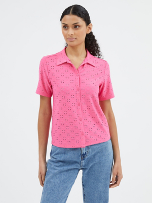 Pink Embroidered Jersey Blouse Women at ASDA