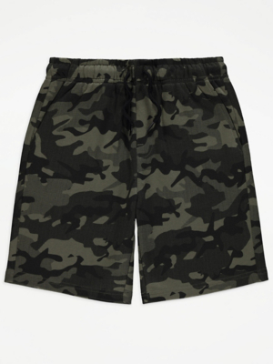 Khaki Camouflage Shorts Kids at ASDA