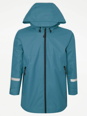 Teal Lightweight Rain Mac Kids at ASDA