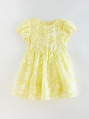 Lemon Floral Mesh Dress Kids at ASDA