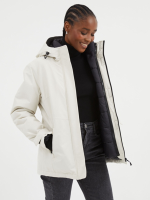 Stone Hooded Waterproof 3 in 1 Jacket Women at ASDA