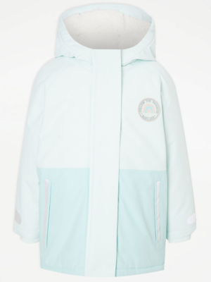 Blue Lightweight Hooded Rain Jacket Kids at ASDA