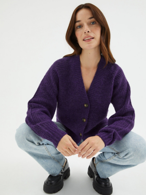 Purple Raglan Sleeve Cardigan Women at ASDA