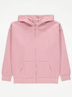 Pink Zip Fasten Hoodie Kids at ASDA