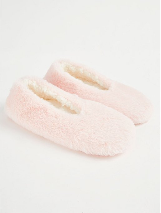 Pink Faux Fur Slippers | Women | George at ASDA
