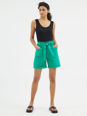 Green Poplin Knee Length Shorts Women at ASDA