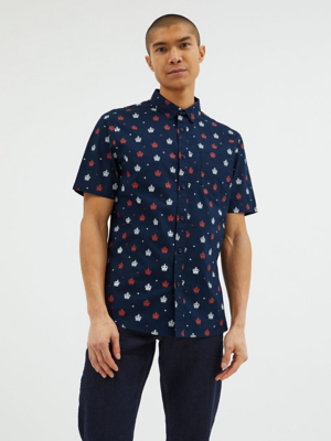 Matching Navy Crown Print Short Sleeve Shirt at ASDA