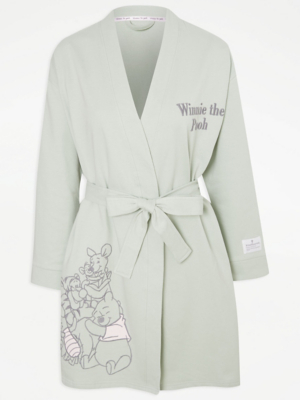 Disney Winnie The Pooh Sage Green Dressing Gown Lingerie at ASDA