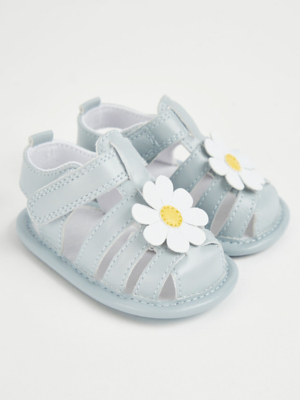 Light Blue Daisy Sandals Baby at ASDA