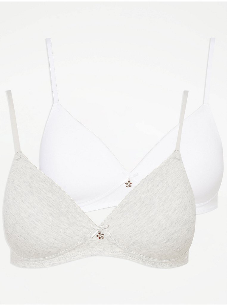 Cross Over Non Wired Nursing Bras 2 Pack - George at ASDA