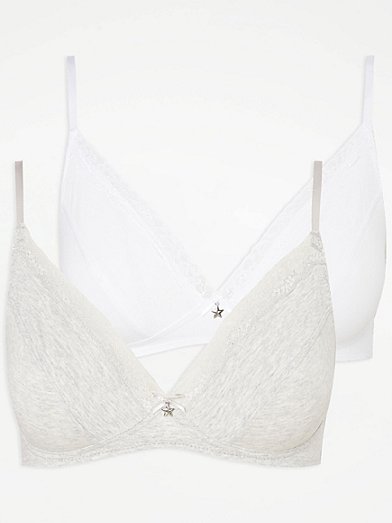 Lace Non Wired Maternity Nursing Bras 2 Pack - George at ASDA