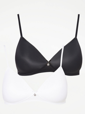 Non Wired First Bras 2 Pack Lingerie at ASDA