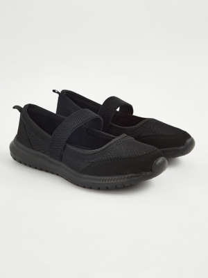 Black Sporty Active Strap Trainers Women at ASDA