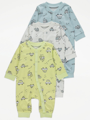 Fashion Asda George Newborn Baby Boy Clothes Vehicle Print