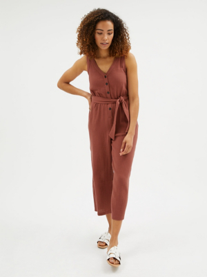 Terracotta Double Cloth Jumpsuit Women at ASDA