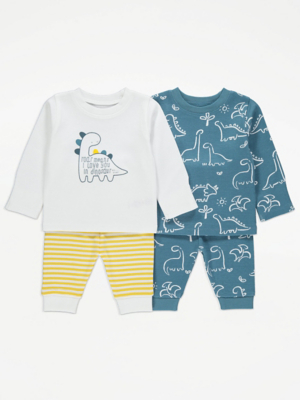 Sleeve Asda Pajamas Boy Asda George Boys Pyjamas Navy Patterned