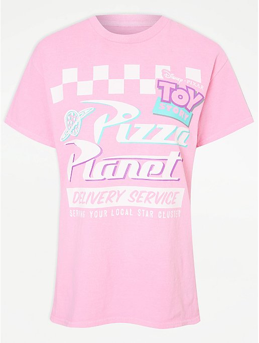 Disney Toy Story Pink Pizza Planet Graphic T-Shirt | Women | George at ASDA