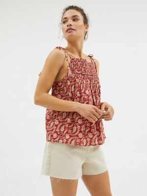 Rust Paisley Print Cami Top Women at ASDA