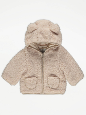 Neutral Fleece Jacket Baby at ASDA