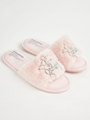Disney Winnie The Pooh Pink Friendship Open Toe Slippers Women at ASDA