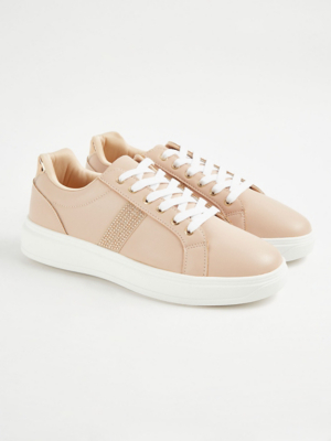 Leopard Trainers Mint Velvet White Platform Trainers Sale Pink