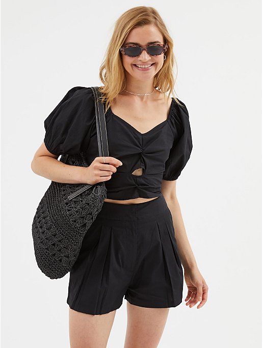 G21 Black Twist Front Top Co-Ord | Women | George at ASDA