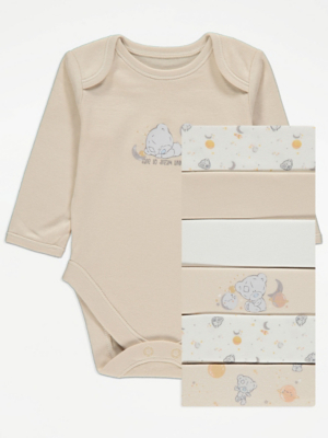 Tatty Teddy Moon Print Long Sleeve Bodysuits 7 Pack Baby at ASDA